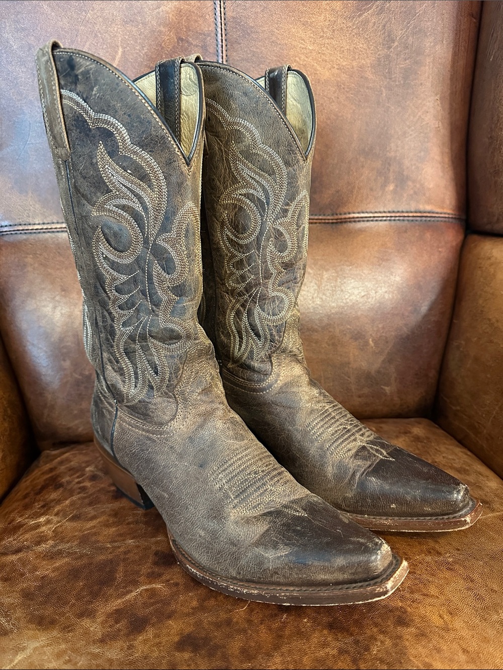 Shyanne Brown Leather Western Heeled Boots